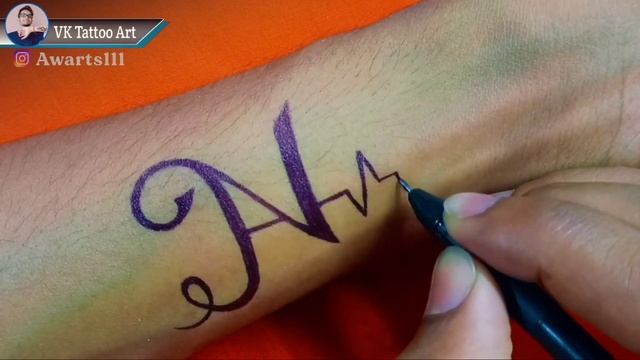 letter n and heart tattoo design | n letter tattoo ideas for boys and girls EASY TATTOO смотреть онлайн