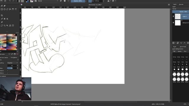 [2] Graffiti in Krita LIVE! (with comments) смотреть онлайн