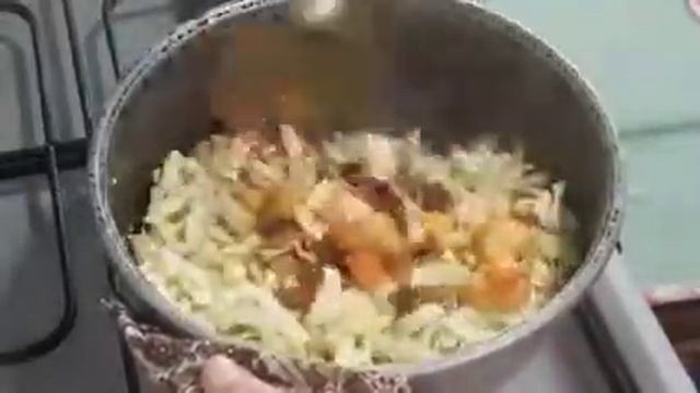 Uzbek Soup With Cabbage//Узбекский суп с капустой