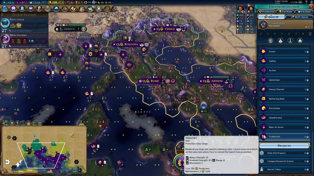 If This Unit Dies, I Lose A City - Reforming Rome Is Tricky!!! #2 (Deity Civ 6 Rome, TSL Europe) смотреть онлайн