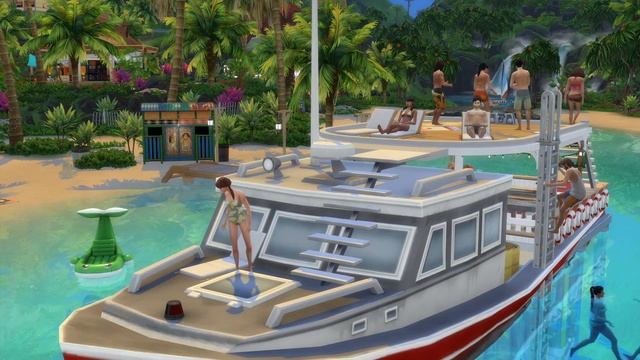 Beach Pub on a Boat ??️?️ Cats and Dogs + Island Living • The Sims 4 Stop Motion Build смотреть онлайн