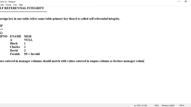 Oracle Tutorials || SELF REFERENTIAL INTEGRITY by Mr. Alok смотреть онлайн