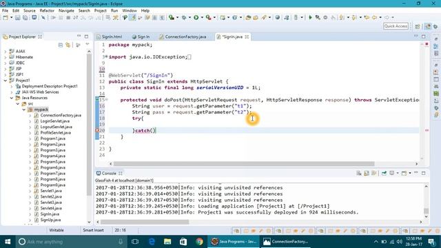 Login program example in java using servlet with single connection смотреть онлайн