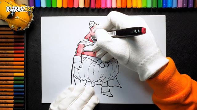 BOO from DRAGON BALL Z + BING BONG FUSION | Character Mash up Drawing Art Challenge | BLABLA ART смотреть онлайн