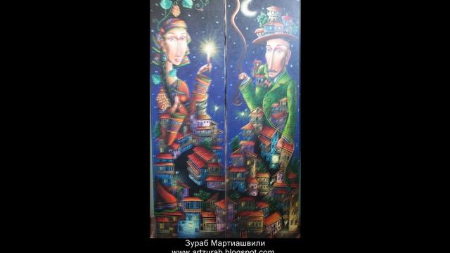 урок рисования маслом "Рандеву в старом Тбилиси" смотреть онлайн