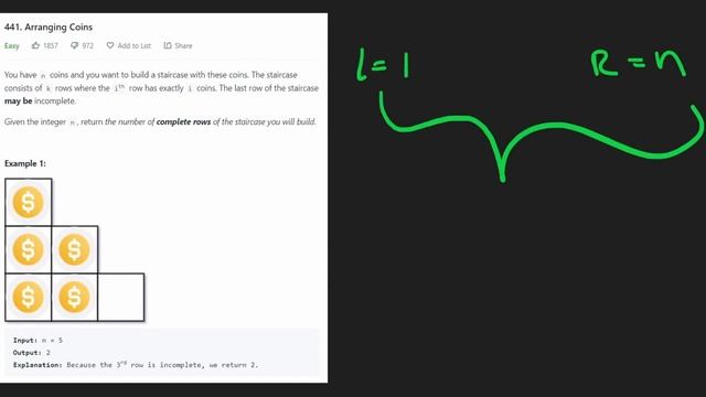 Arranging Coins - Leetcode 441 - Python смотреть онлайн