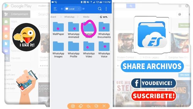 Como compartir Archivos de video o audio de whatsapp a otra Aplicaciones смотреть онлайн