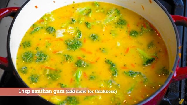 KETO BROCCOLI CHEESE SOUP Recipe | PANERA Broccoli Cheddar Soup Copycat