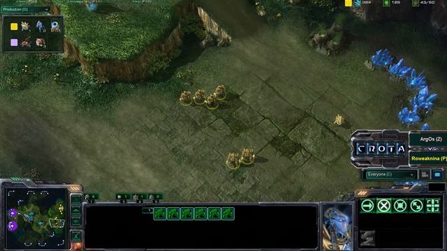 StarCraft 2 - Crota - ArgoOs(Z) vs Roweaknina(P) on Lost Temple Part 1 смотреть онлайн