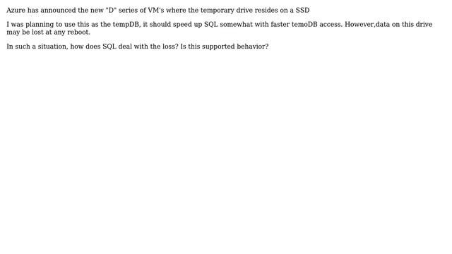 How Does SQL Server Deal With A Missing TempDB?