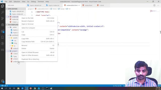 HTML TUTORIALS IN TELUGU - LIST TYPES AND ORDERED LIST смотреть онлайн