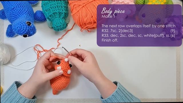 How to crochet Triceratops - with shell stitch tutorial! смотреть онлайн