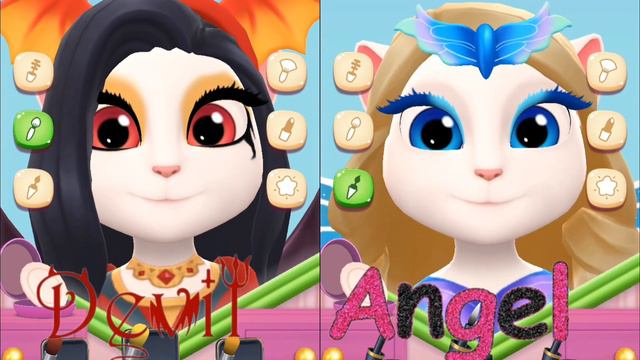 My Talking Angela 2 😻❤️|| Angel Angela vS Devil Angela|| cosplay смотреть онлайн