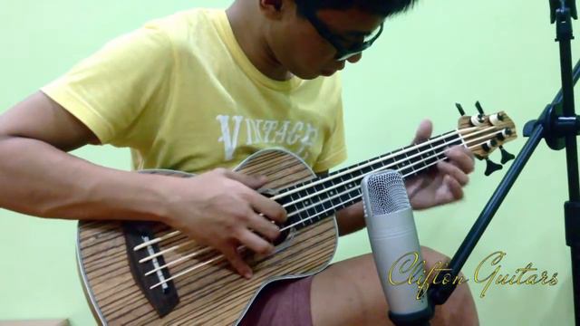 Clifton Zebrawood Ukulele Bass Soundtest