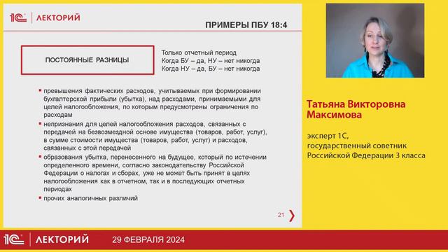 1C:Лекторий 29.02.24 ПБУ 18/02 «Учет расчетов по налогу на прибыль организаций»: ответы на вопросы смотреть онлайн