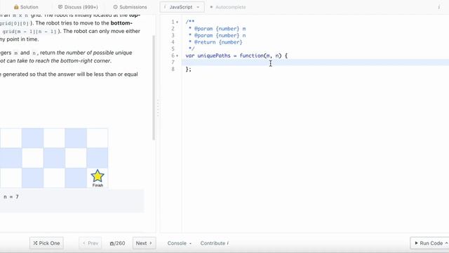 62. Unique Paths | JavaScript | Dynamic Programming | Recursion | Depth First Search | LeetCode 75 смотреть онлайн