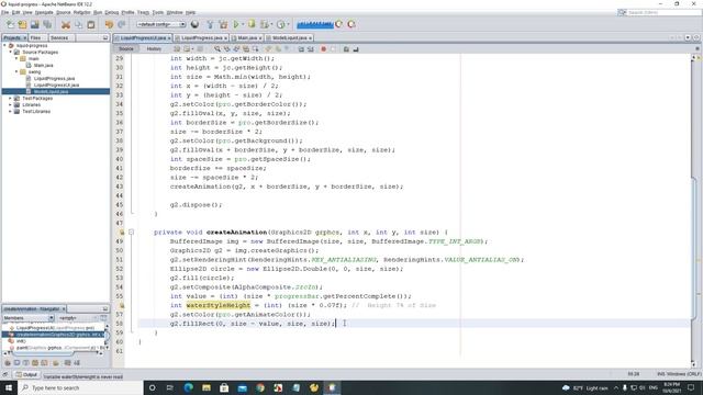 Java Swing - Liquid Progress Animation смотреть онлайн