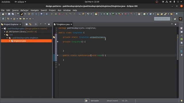 COMO IMPLEMENTAR O PADRÃO DE PROJETO SINGLETON EM JAVA смотреть онлайн