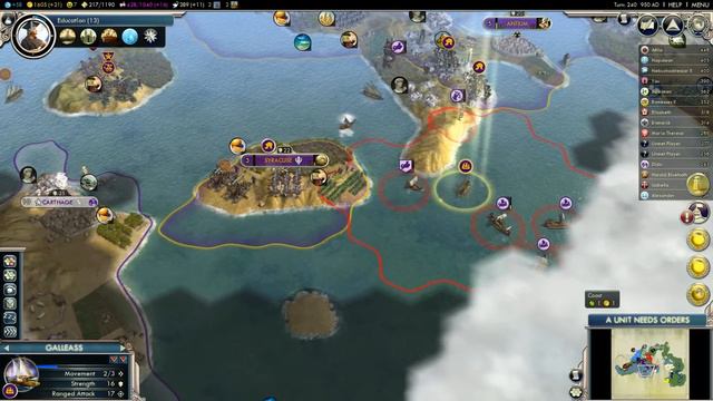 Civilization V Gods and Kings as Rome - Episode 7 ...Gaining Control of the Sea... смотреть онлайн
