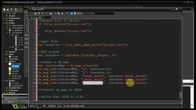Game Maker Studio - Professional Game Save - Save the Player смотреть онлайн