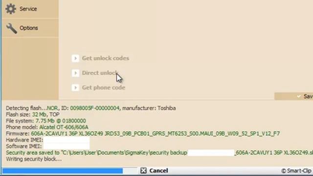 Video tutorial for the unlock operation of Alcatel OT-606 phone model смотреть онлайн