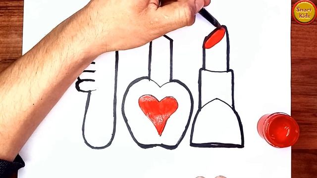 How to draw lipstick Wie man Lippenstift zeichnet Как рисовать помаду смотреть онлайн