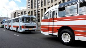 Парад автобусов в Москве 8 августа 2015 года