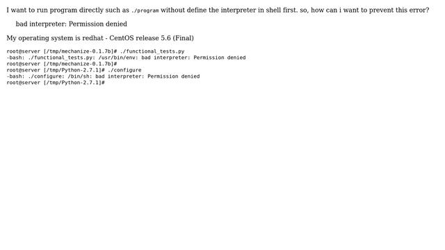 "bad interpreter: Permission denied" How can I prevent this error? (2 Solutions!!) смотреть онлайн