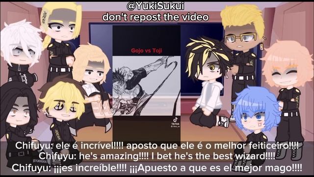 •Tokyo Revengers react to Takemichi// Takemichi as Satoru Gojo• MANGA SPOILER смотреть онлайн