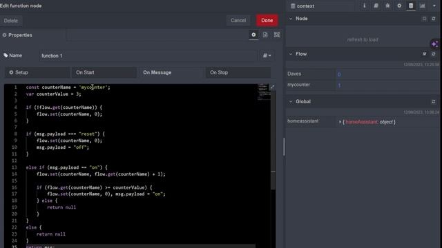 Using Variables in Node-Red. The Snore Counter смотреть онлайн