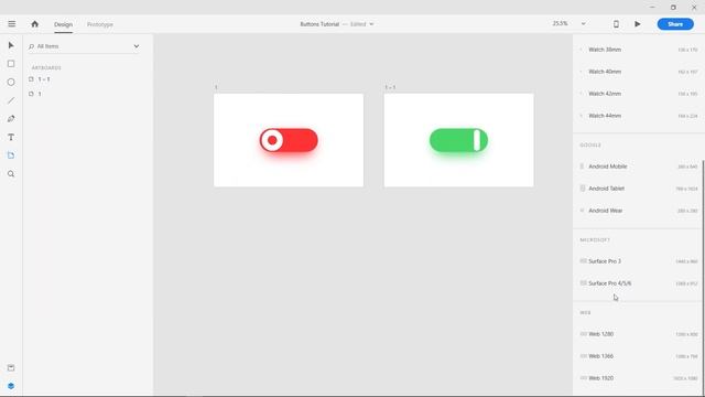 Animating Buttons (UI design & Prototype) - Adobe XD tutorial [2019] смотреть онлайн