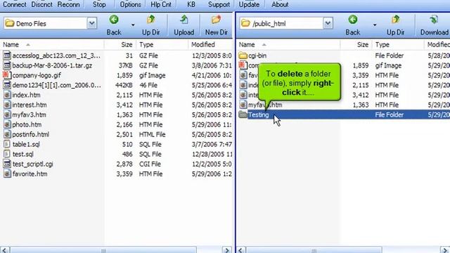 Managing files/folders in FTP Voyager - FTP Tutorials смотреть онлайн