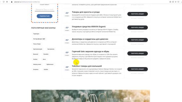 Промокод WildBerries на скидку - Купоны Вайлдберриз смотреть онлайн