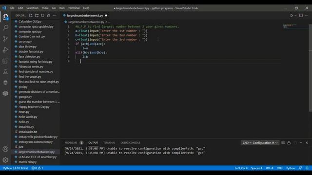 How to find largest number from 3 user given number in python|Python Tutorial| смотреть онлайн