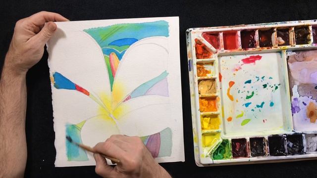 Watercolor - Plumeria 03 смотреть онлайн