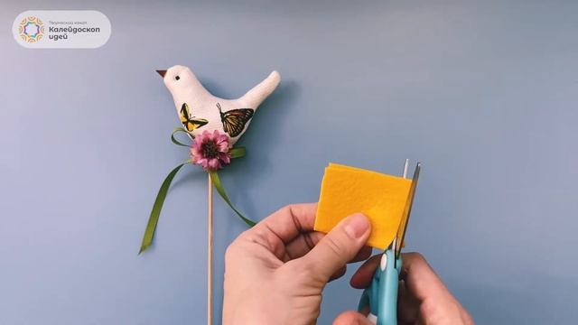 Весенние птички из ткани - пасхальный декор смотреть онлайн