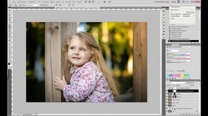 Краасивая обработка летнего детского портрета