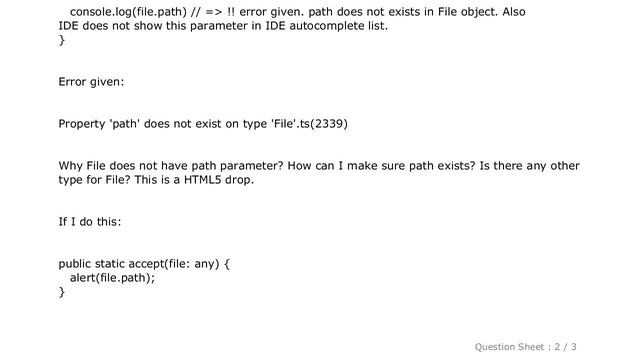 HTML : 'File' object does not have a 'path' property. (TypeScript) смотреть онлайн