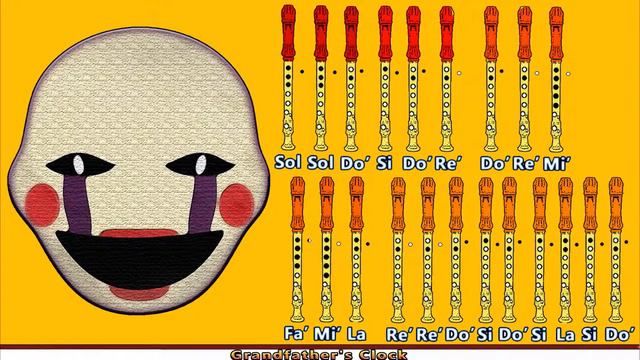My Grandfather´s Clock (Five Nights At Freddy's 2) on Recorder (NOTES) смотреть онлайн