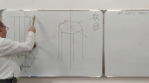 Построение изометрии шестигранной призмы