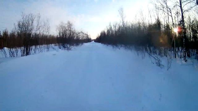 На мотоцикле по снегу ИЖ Планета смотреть онлайн