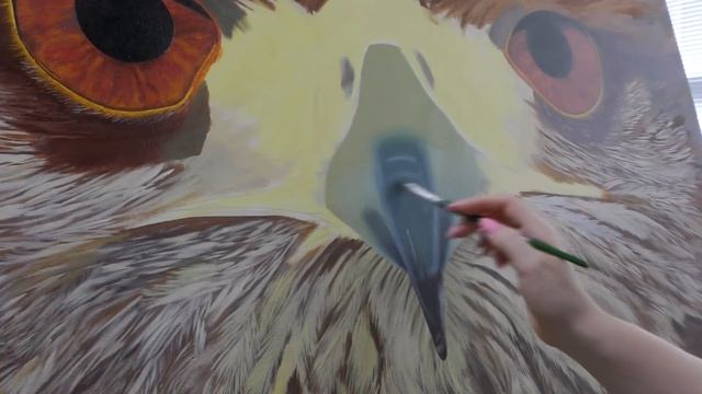 Рисую орла. Клюв. Draw an eagle's beak. Oil painting смотреть онлайн