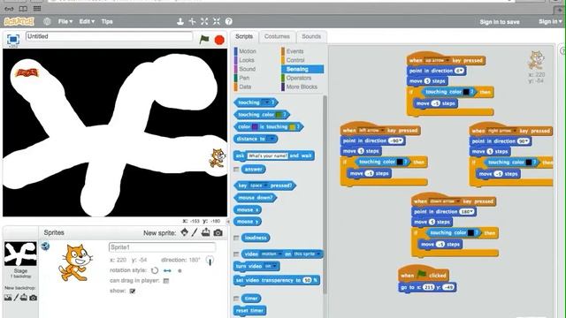 Learning Scratch: Lesson 8 - A Fun Maze Game смотреть онлайн