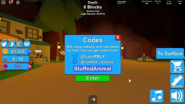 49 СЕКРЕТНЫХ КОДОВ НА КОИНСЫ | МАЙНИНГ СИМУЛЯТОР | РОБЛОКС | ROBLOX | MINING SIMULATOR | COINS CODE смотреть онлайн