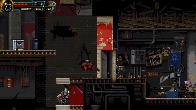 Huntdown Best Cyberpunk Side Scrolling Arcade Pixel Art Game Mow Man Part 1 смотреть онлайн