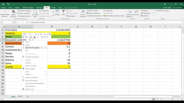 MEDIDAS DE FORMA: DESCRIPTIVAS EN EXCEL смотреть онлайн