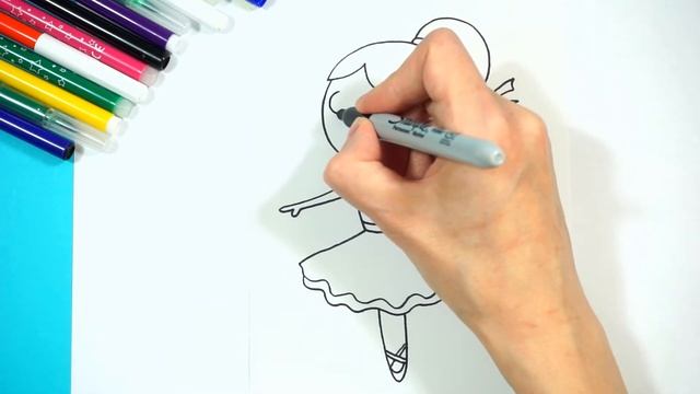 How to draw a ballerina. Simple drawing.Как нарисовать балерину. Простой рисунок для срисовки. смотреть онлайн