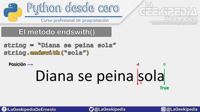 Curso Python 3 desde cero #36 | Los métodos startswith() y endswith() смотреть онлайн