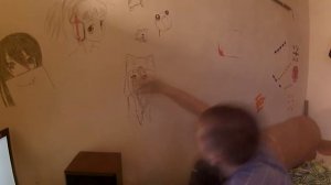 Рисунок на стене карандашом