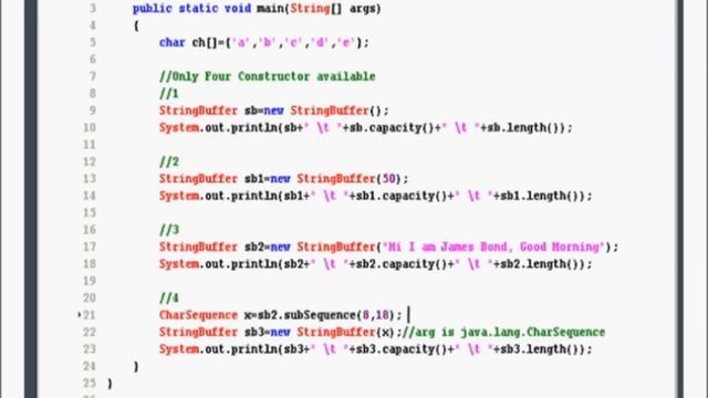 CoreJava Chapter 23 - StringBuffer and StringBuilder смотреть онлайн